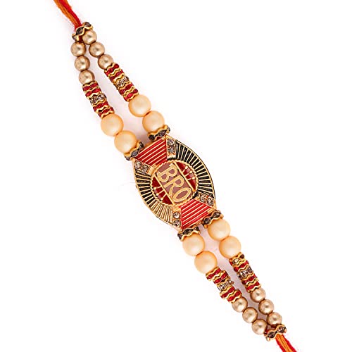 Enameled BRO Rakhi with Roli Chaawal